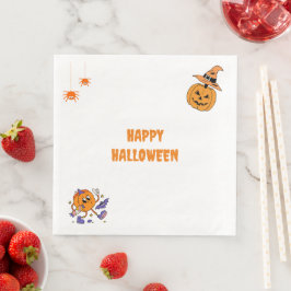 Modern Simple Halloween Pumpkin Pappersservett