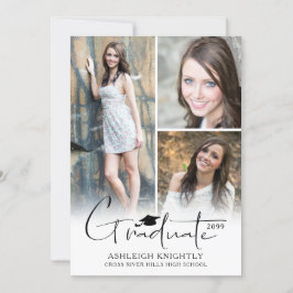 Modern Simple Hand Lettered Student Cap 4-foto Meddelande