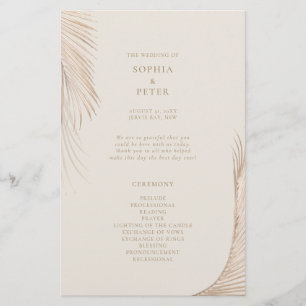 Modern Simple Handflatan Lövs Ceremony Program