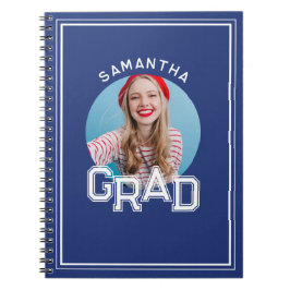 Modern Simple High School Grad Photo Studenten Anteckningsbok