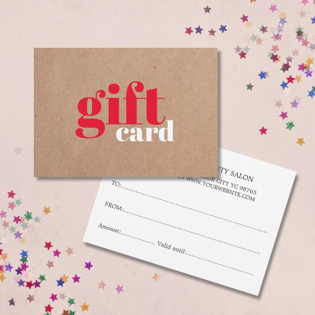 Modern Simple Kraft Red White Beauty (Skapare uppladdad)