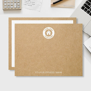Modern Simple Kraft Stil Anpassningsbar Logotyp Pe Anteckningskort