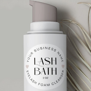 Modern Simple Lash Bath Faux Extensions Shampoo Runt Klistermärke