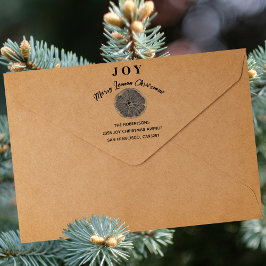 Modern Simple Lemon Orange God jul Joy Självfärgande Stämpel