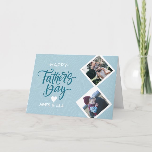 Modern Simple Lycklig Fars dag Anpassningsbar Card Tack Kort (Framsida)