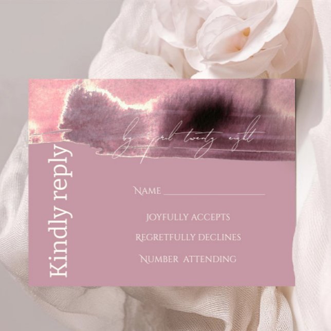 Modern, Simple Mauve Dusty Ro OSA Kort (Skapare uppladdad)