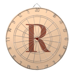 Modern Simple Monogram Beige Brown Darttavla