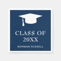 Modern Simple Mortar Board Navy Blue Studenten