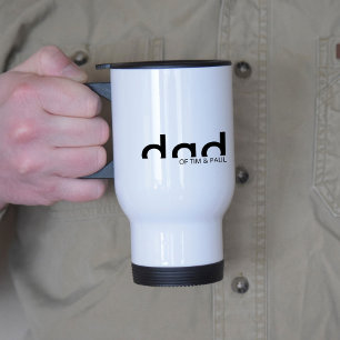 Modern Simple Pappa med Kids Children Namn Resemugg