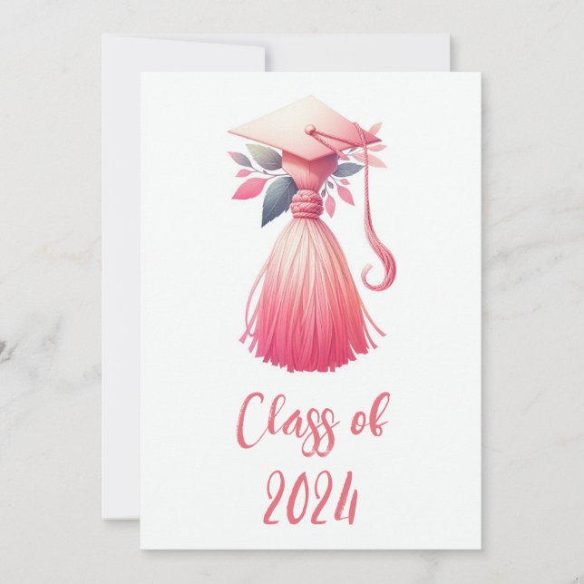 Modern Simple Pastel Studenten Inbjudningar (Framsida)