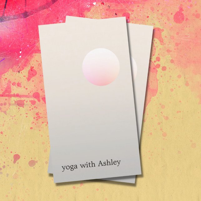 Modern Simple Pastel Yoga Instructor Visitkort (Skapare uppladdad)