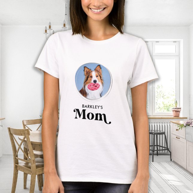 Modern Simple Pet Mamma Anpassningsbar Hund Photo T Shirt (Skapare uppladdad)