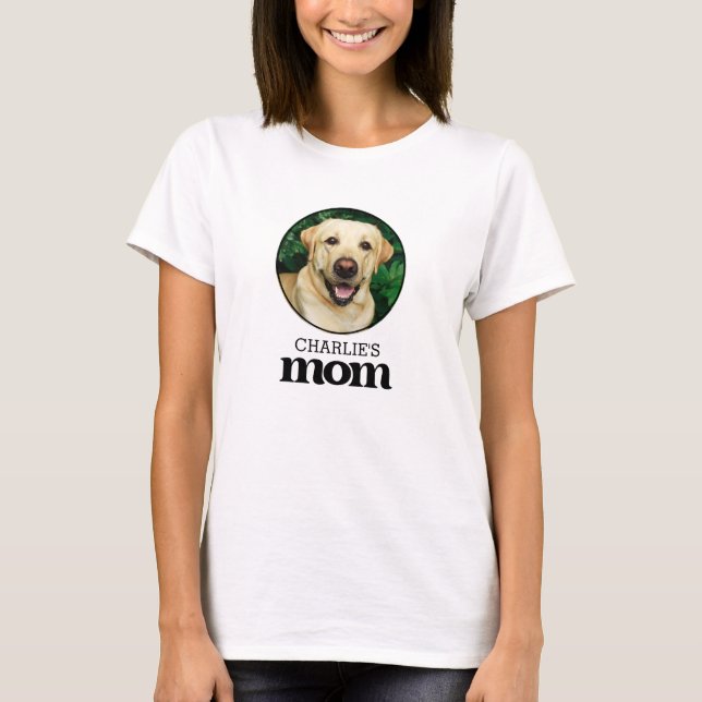 Modern Simple Pet Mamma Anpassningsbar Photo T Shirt (Framsida)