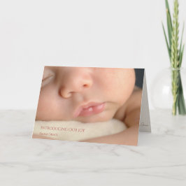 Modern Simple Photo Birth Announcement Tack Kort