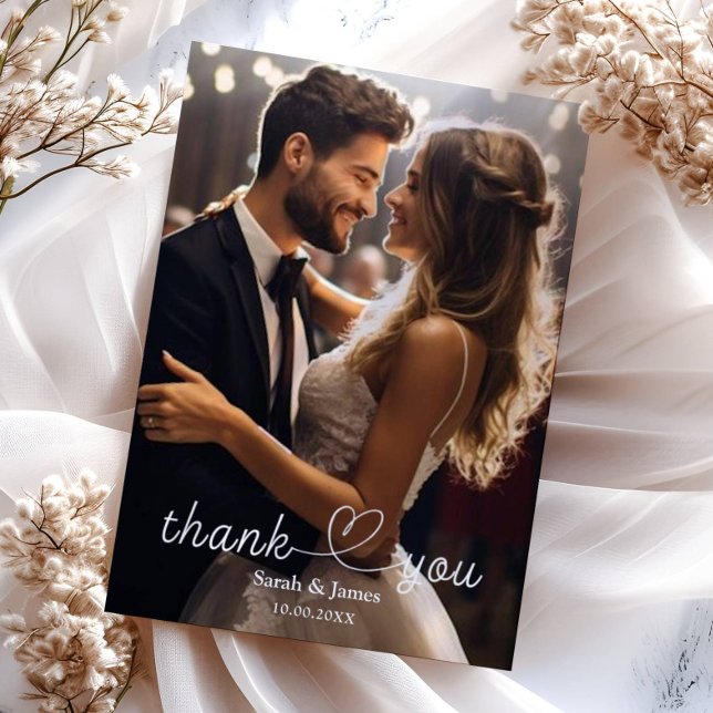 Modern Simple Photo Bröllop Tack (Skapare uppladdad)