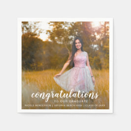 Modern Simple Photo Elegant Studenten Pappersservett