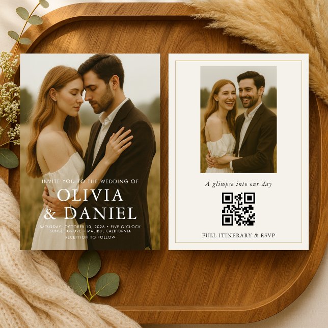Modern Simple Photo Wedding Inbjudningar (Skapare uppladdad)