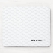 Modern Simple Plain White Grått Monogram Mönster