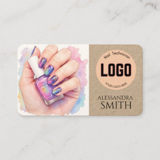 Modern Simple Professional Business Nail Tech Card