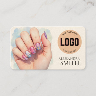 Modern Simple Professional Business Nail Tech Card