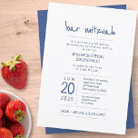 Modern   Simple Pub Mitzvah Inbjudningar<br><div class="desc">Består av lekfullt skript och sanserif-typografi,  allt mot en vit bakgrund. Detta är designat av Select Party Supplies,  exklusiv för Zazzle. Finns här: http://www.zazzle.com/selectpartysupplies</div>