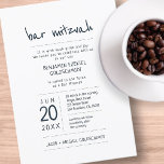 Modern   Simple Pub Mitzvah Inbjudningar<br><div class="desc">Består av lekfullt skript och sanserif-typografi,  allt mot en vit bakgrund. Detta är designat av Select Party Supplies,  exklusiv för Zazzle. Finns här: http://www.zazzle.com/selectpartysupplies</div>
