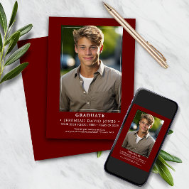 Modern Simple Red Photo Studenten Meddelande