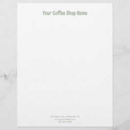Modern Simple Sage Green Personalized Business Brevhuvud