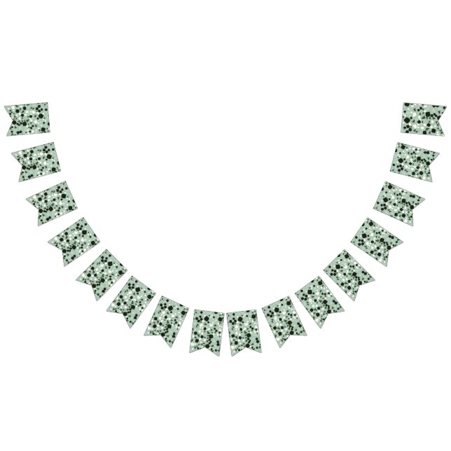 Modern Simple Sage Grönt Terrazzo bunting Vimplar (Alla)