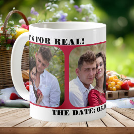 Modern Simple Save The Date Photo Mug Kaffemugg