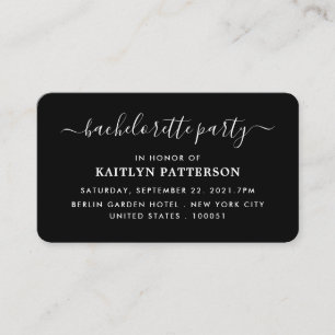 Modern Simple Script Bachelorette Party Biljett Tilläggskort