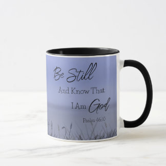 Modern Simple Scripture Blue Wheat Field Mugg