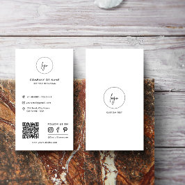 Modern Simple Social Media-ikoner QR-kodlogotyp Visitkort