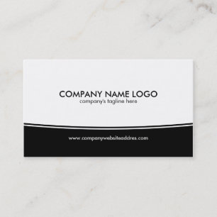 Modern Simple White Black Decorative Rand Visitkort