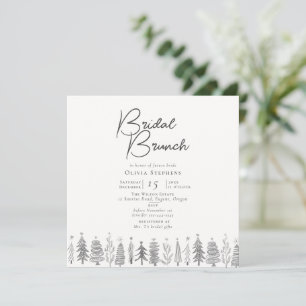 Modern Simple White Julvinter-Möhippan Brunch Inbjudningar