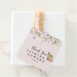 Modern Simple Wildblomma Blommigt Bröllop Gåvor Etiketter