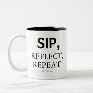 Modern Sippa, Reflektera, Upprepa Anpassad Kaffemu Två-Tonad Mugg