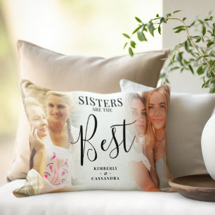Modern "SISTERS" är den bästa fotoKeepsakin Lumbarkudde