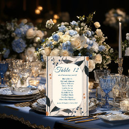 Modern sittplats i Blue & Guld Inbjudningar