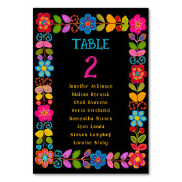 Modern sittplats i Mexikanska bröllop Bordsnummer