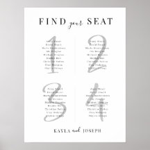 Modern sittplatsplan för Bröllop-brädan Bord 4