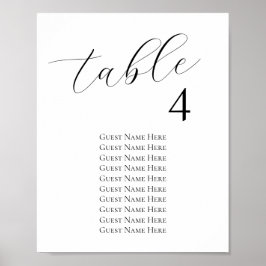 Modern sittplatsplan för Bröllop, Storleka Poster