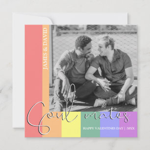 Modern själar LGBT Photo Valentines day Kort