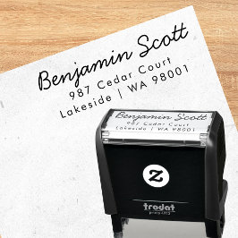 Modern Självbläckande Postadressstämpel Självfärgande Stämpel