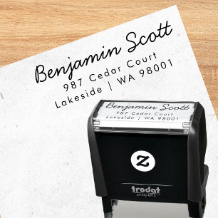Modern Självbläckande Postadressstämpel Självfärgande Stämpel