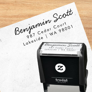 Modern Självbläckande Postadressstämpel Självfärgande Stämpel