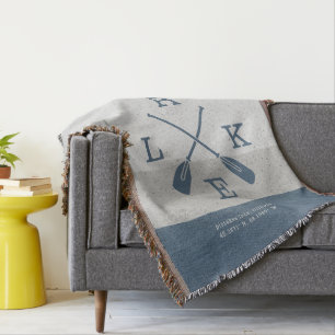 Modern Sjö House Anpassningsbar Coordinates Filt