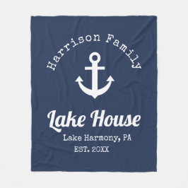 Modern Sjö House Family Namn Fleece Blanket