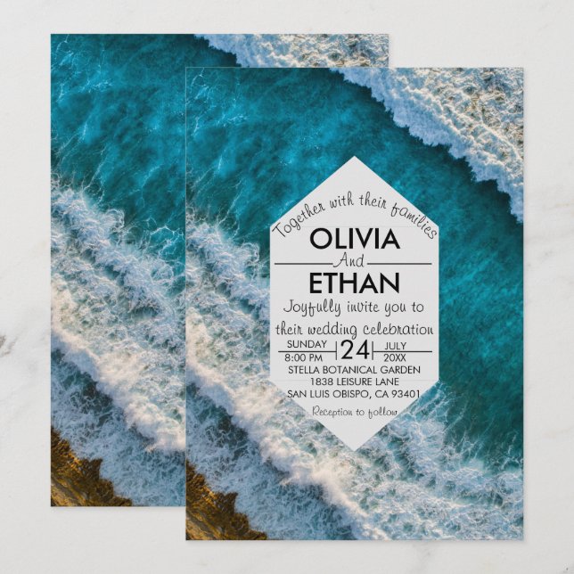 Modern sjöfartsinbjudan till vinkara sjömil inbjudningar (Fram/baksida)