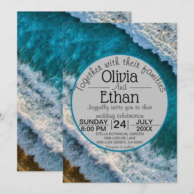 Modern sjöfartsinbjudan till vinkara sjömil inbjudningar (Fram/baksida)